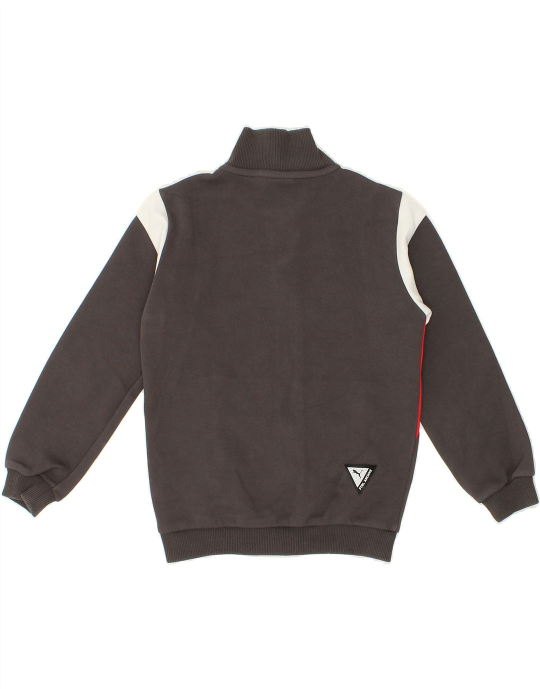 PUMA Boys Tracksuit Top Jacket 7-8 Years Grey Colourblock Cotton Vintage Puma and Second-Hand Puma from Messina Hembry 