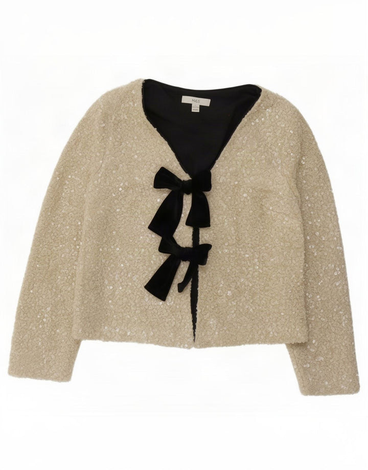 Женский пиджак оверсайз Marks & Spencer UK 10, маленький Off White