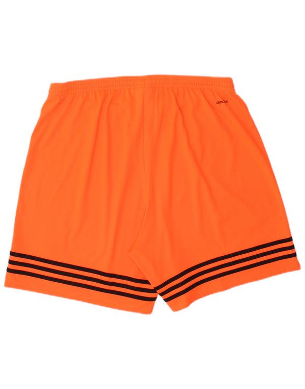 Adidas Mens Climalite Sport Shorts XL  Orange Polyester