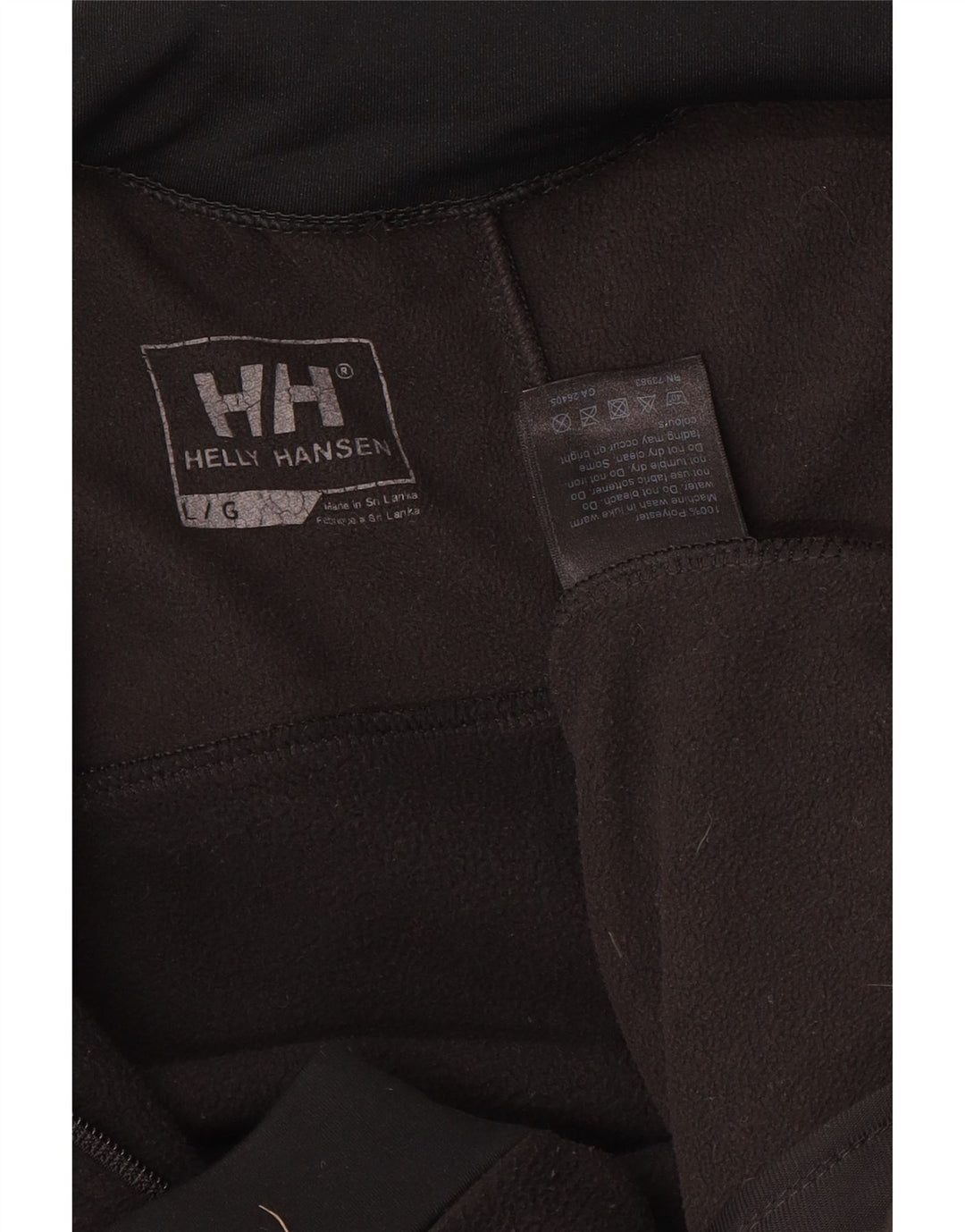 Мужская флисовая куртка HELLY HANSEN UK 40, большая черная, полиэстер с цветными блоками