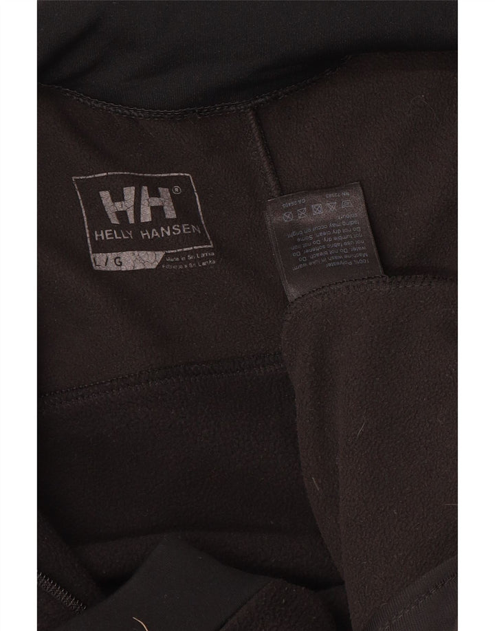 Мужская флисовая куртка HELLY HANSEN UK 40, большая черная, полиэстер с цветными блоками