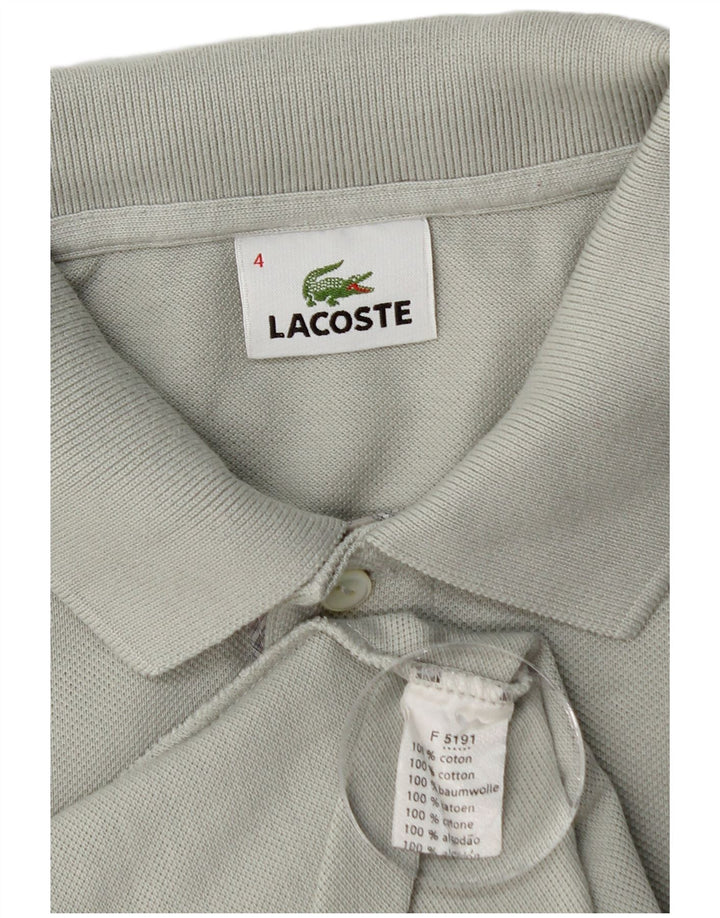 LACOSTE Mens Polo Shirt Size 4 Medium Grey Cotton