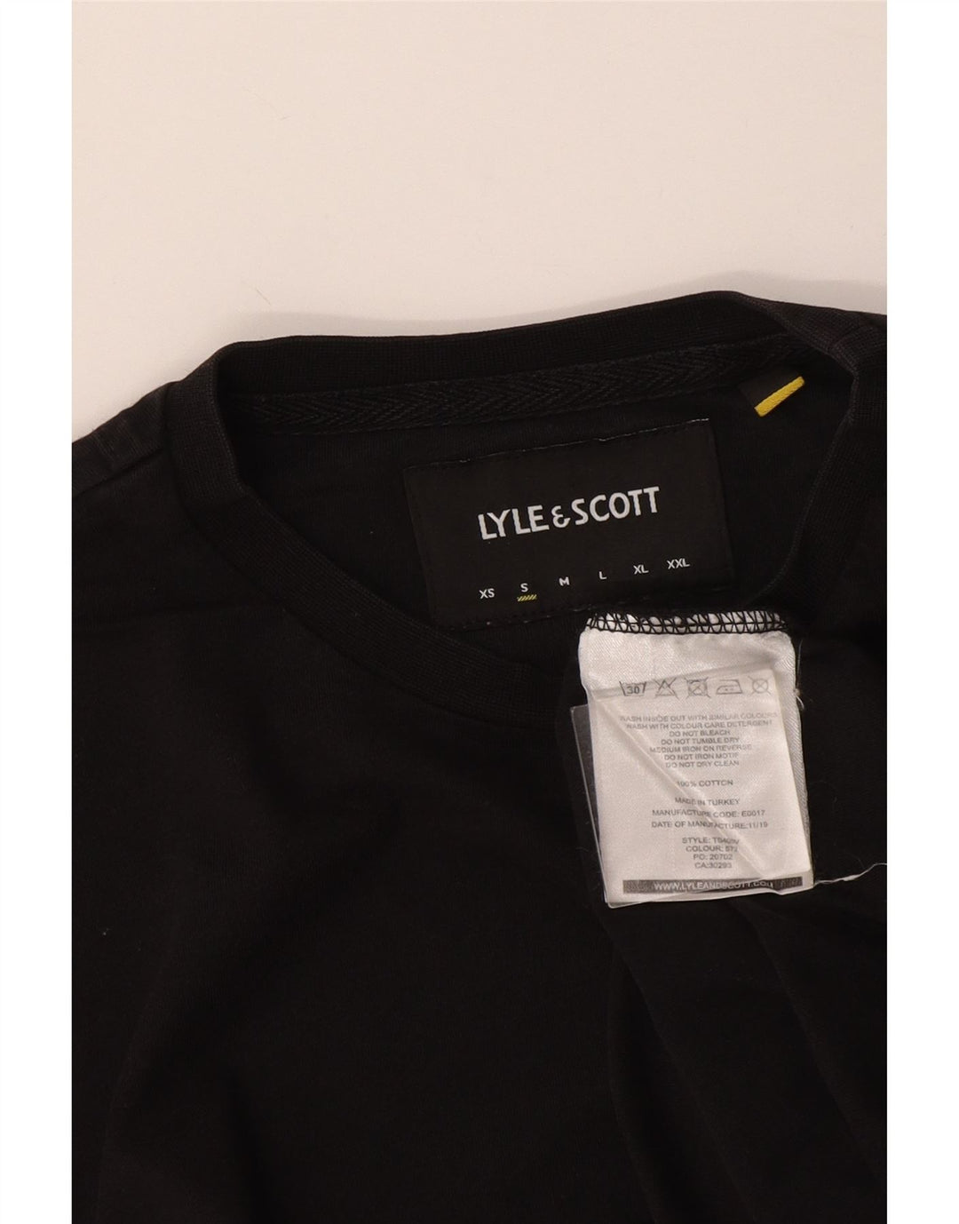 Мужская футболка Lyle & Scott, маленький черный хлопок