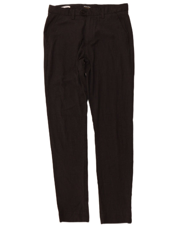 JACK & JONES Мужские брюки Marco Slim Suit W31 L34, черные в тонкую полоску