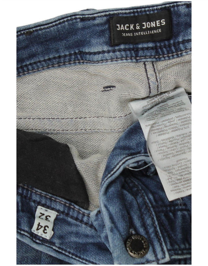 Мужские узкие джинсы Jack & Jones W34 L32 синие, хлопок