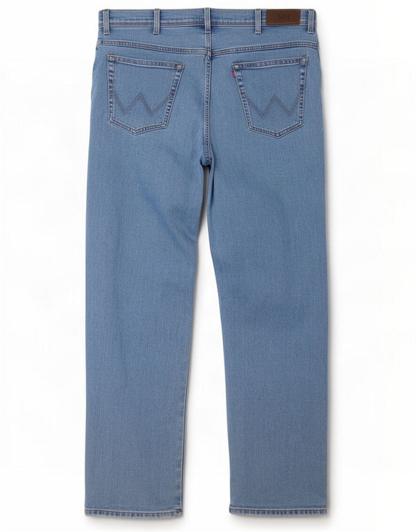 Мужские прямые джинсы Wrangler стандартного кроя W36 L30, синий хлопок