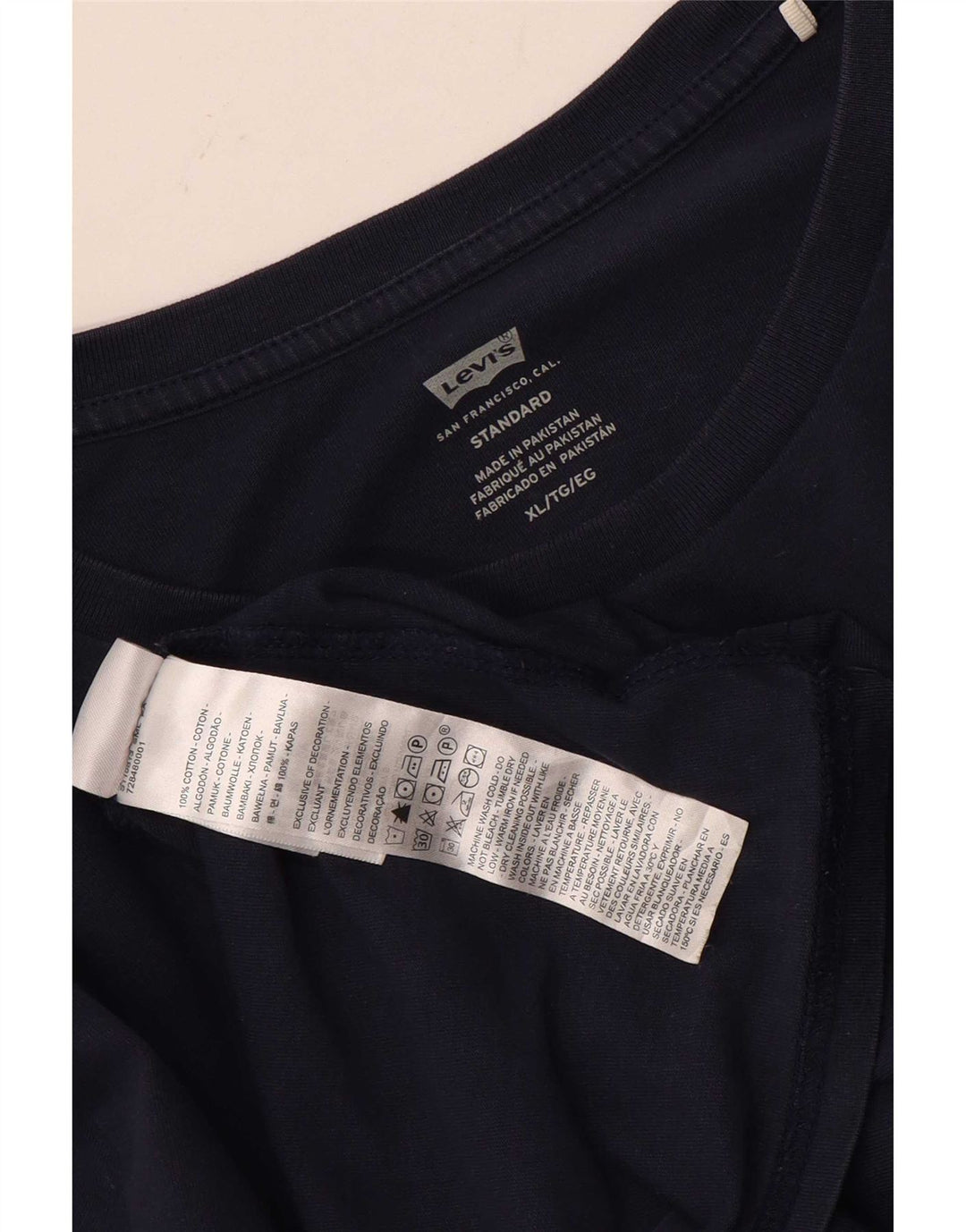 Мужской топ Levi's стандартной посадки с длинным рукавом XL, темно-синий, хлопок