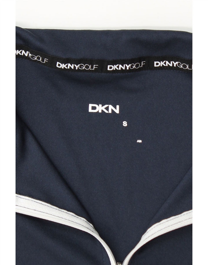 Dkny Мужской пуловер с воротником на молнии, спортивный костюм, маленький темно-синий, с цветными блоками