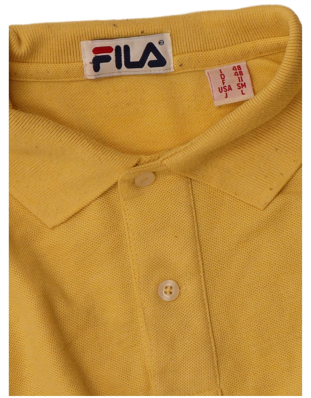 Рубашка Поло Мужская Fila IT 48 Средне Желтый Хлопок