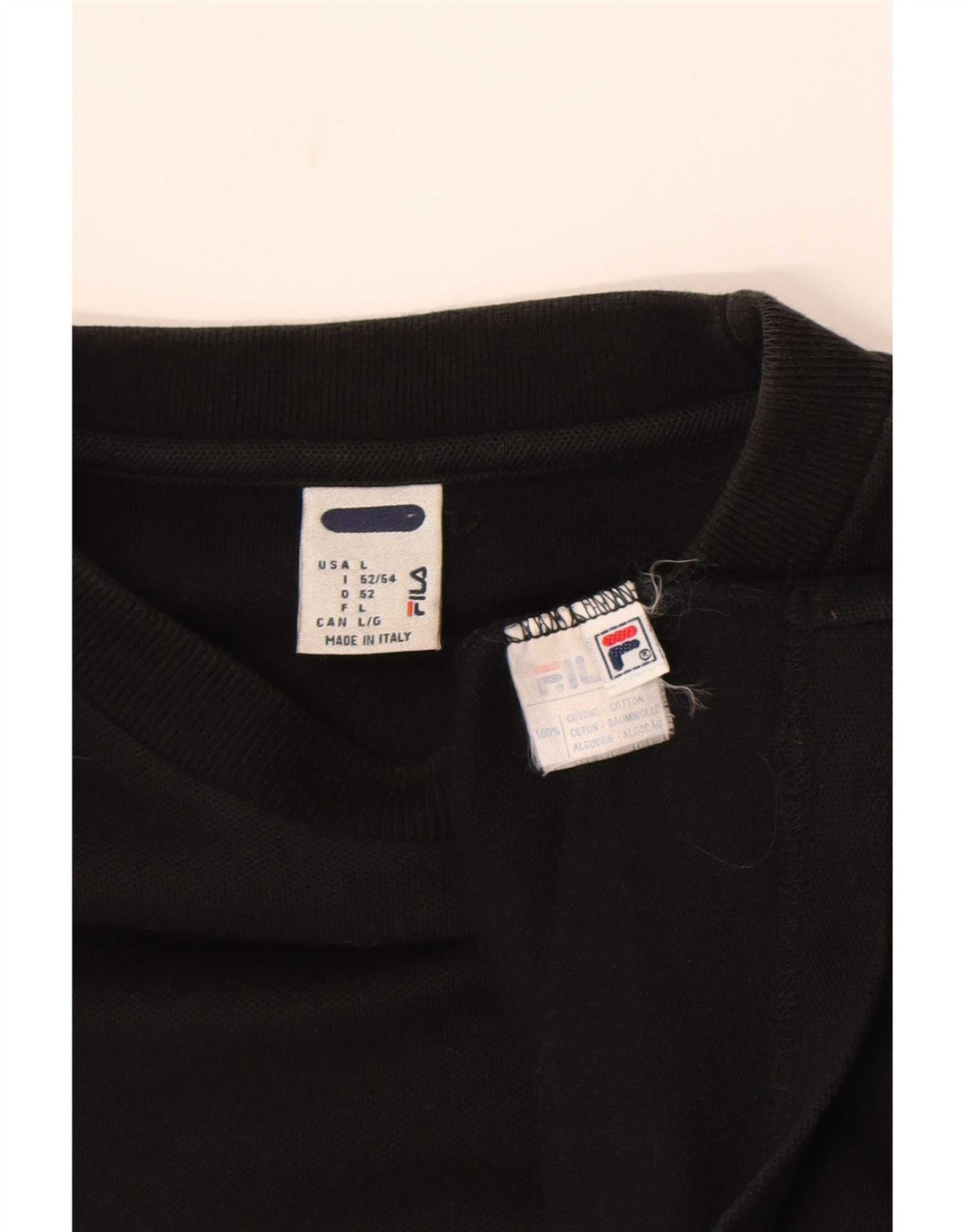 Мужская футболка Fila, большой черный хлопок