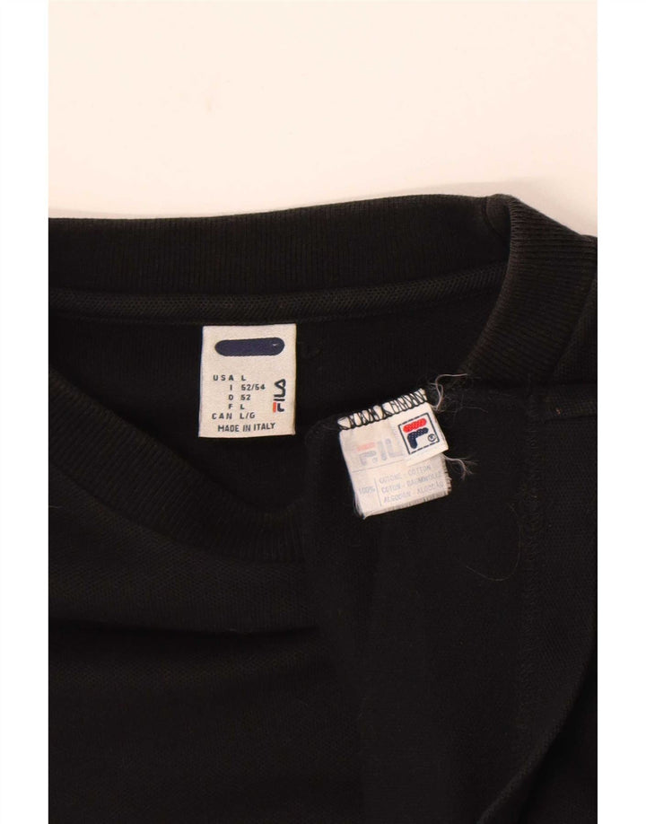 Мужская футболка Fila, большой черный хлопок