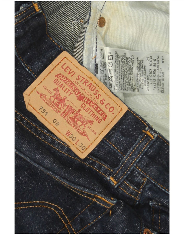 Мужские прямые джинсы Levi's 751 W30 L30 темно-синие, хлопок
