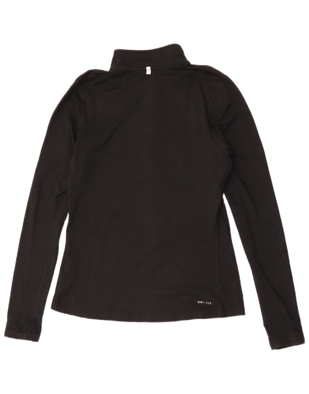 Женский спортивный костюм-пуловер с воротником на молнии Nike Dri Fit UK 10, маленький черный