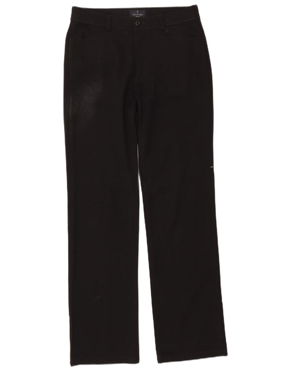 Trussardi Мужские прямые повседневные брюки IT 50 Large W32 L34 Черный полиэстер