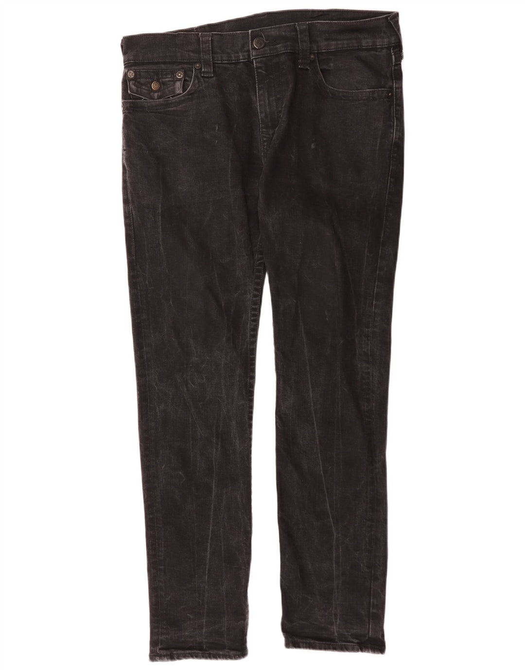 Мужские узкие джинсы True Religion W34 L31, черный хлопок