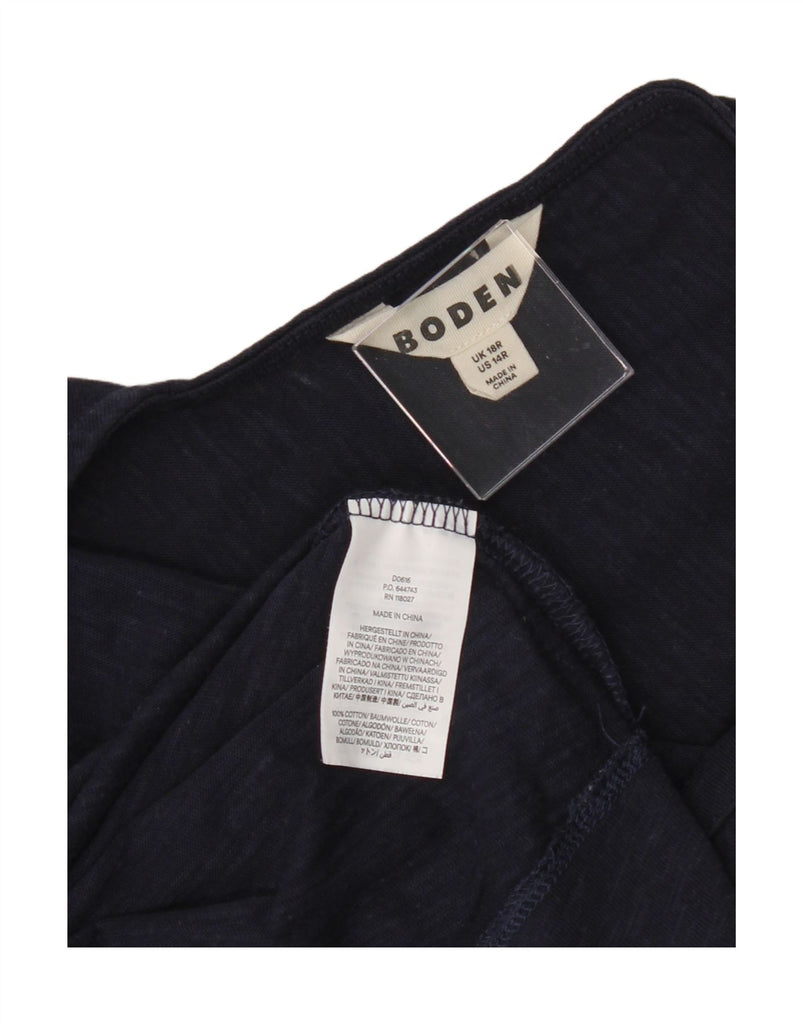 BODEN Womens Sleeveless Sheath Dress UK 18 XL Navy Blue Cotton Vintage Boden and Second-Hand Boden from Messina Hembry 