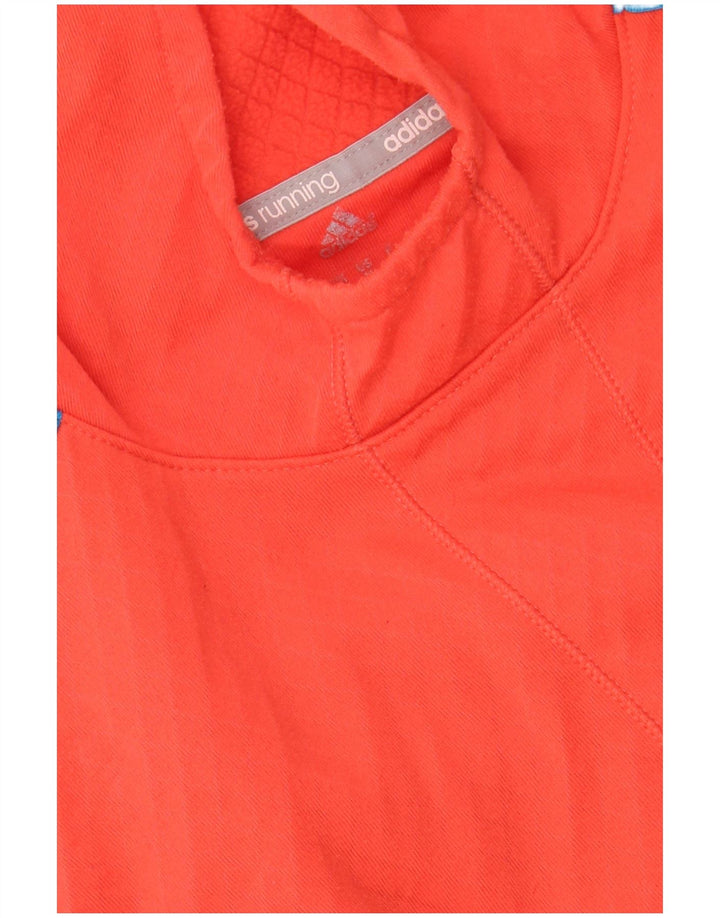 Женский джемпер с капюшоном Adidas UK 14, средний красный полиэстер