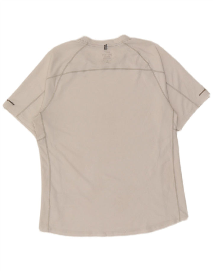 Мужская футболка Nike Dri Fit, средний белый полиэстер