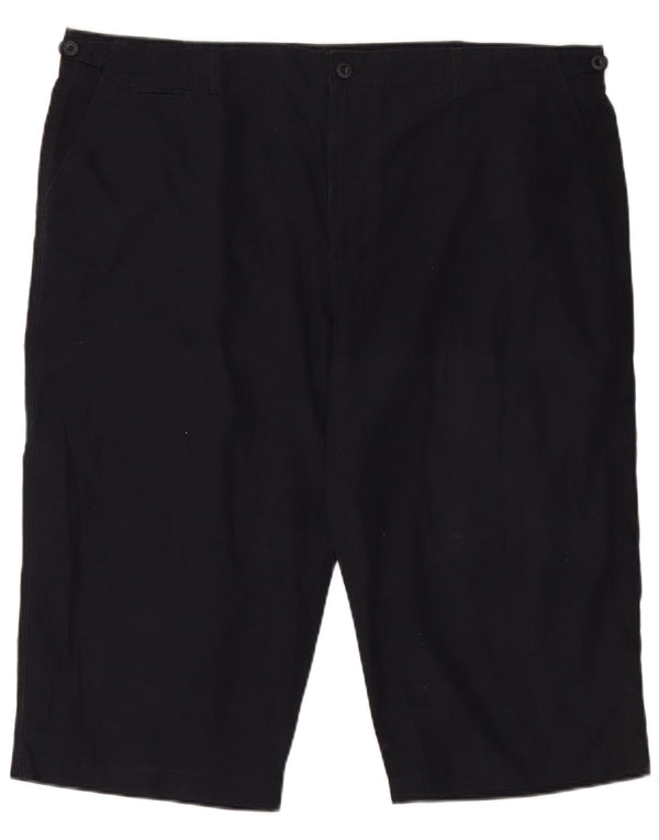 MARKS & SPENCER Mens Blue Harbour Chino Shorts W44 2XL Navy Blue Cotton