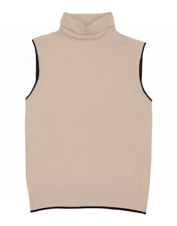 Женская майка Zara Vest UK 12, средний бежевый вискоза