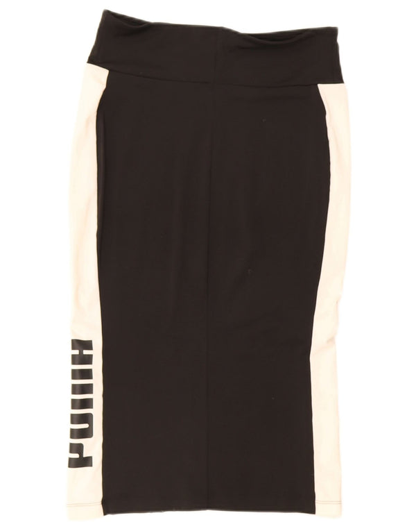 Женская юбка-карандаш с рисунком Puma UK 14, большая, W30, черная, с цветными блоками