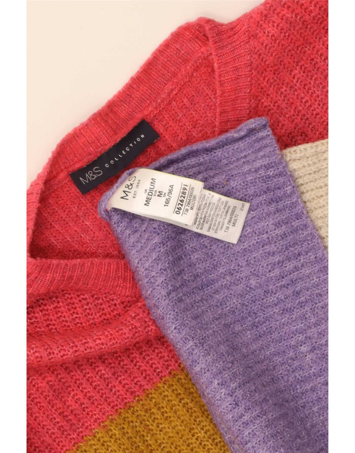 Женский джемпер с вырезом «лодочка» Marks & Spencer UK 14, средний разноцветный