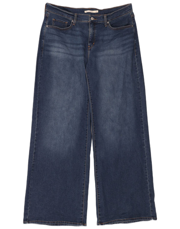 Женские джинсы Levi's 318 Shaping Wide Leg, США 16, 2XL W40 L34, синий хлопок