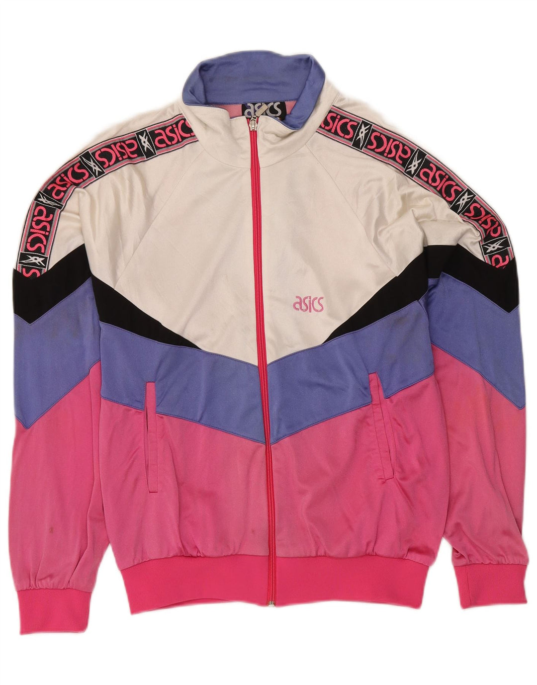 Женский спортивный костюм ASICS с графическим рисунком IT 46, большой розовый с цветными блоками