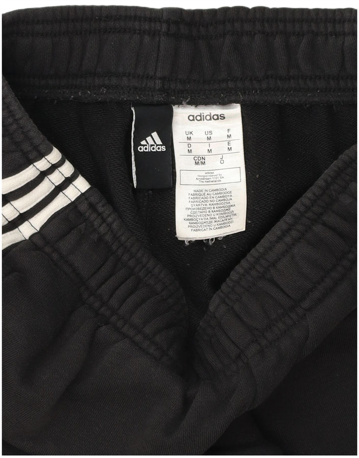 Мужские спортивные брюки Adidas среднего размера, черные, хлопковые