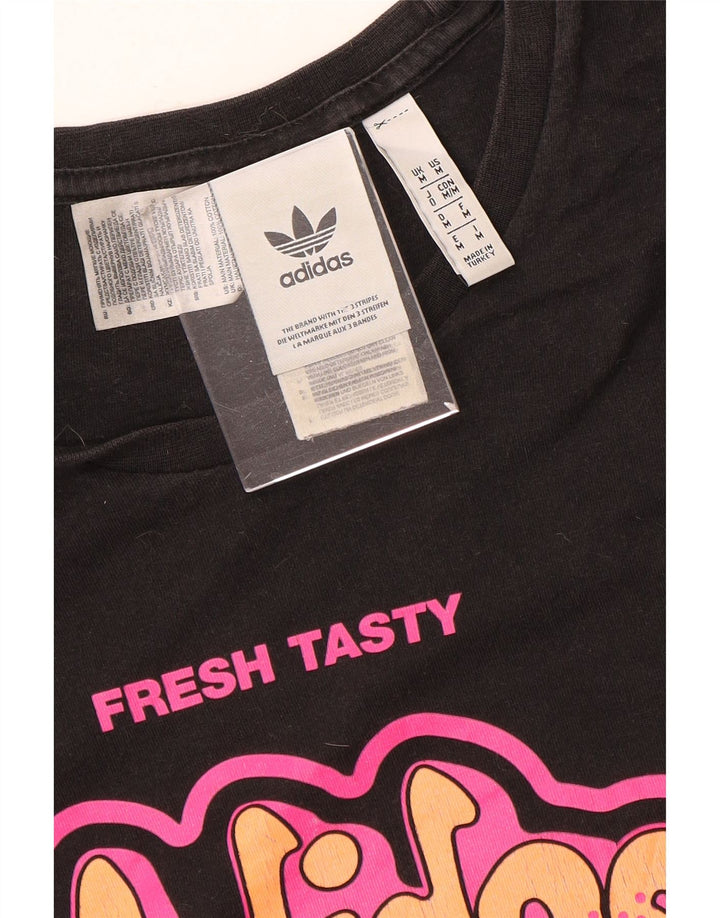 Мужская футболка с рисунком Adidas Top Medium Black Cotton