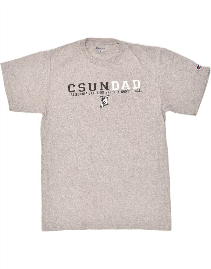 CHAMPION Mens Graphic T-Shirt Top Large Grey Cotton Vintage Champion and Second-Hand Champion from Messina Hembry 