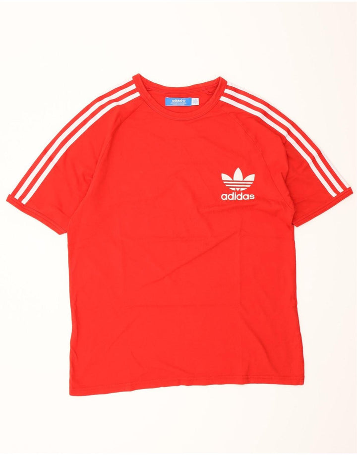 Adidas Мужская футболка из хлопка большого размера красного цвета
