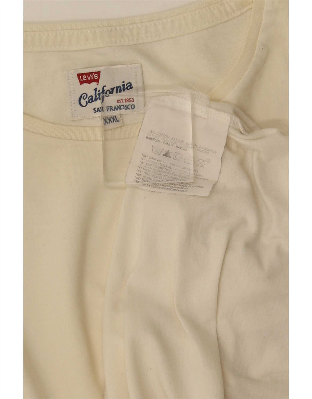 Мужская футболка Levi's Top 3XL Off White Cotton
