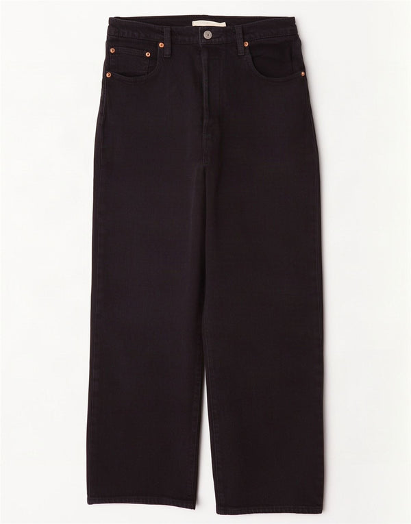 Женские прямые джинсы Levi's Ribcage W29 L27, черный хлопок