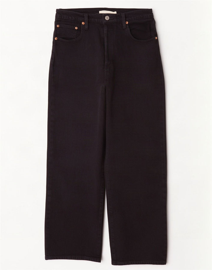 Женские прямые джинсы Levi's Ribcage W29 L27, черный хлопок