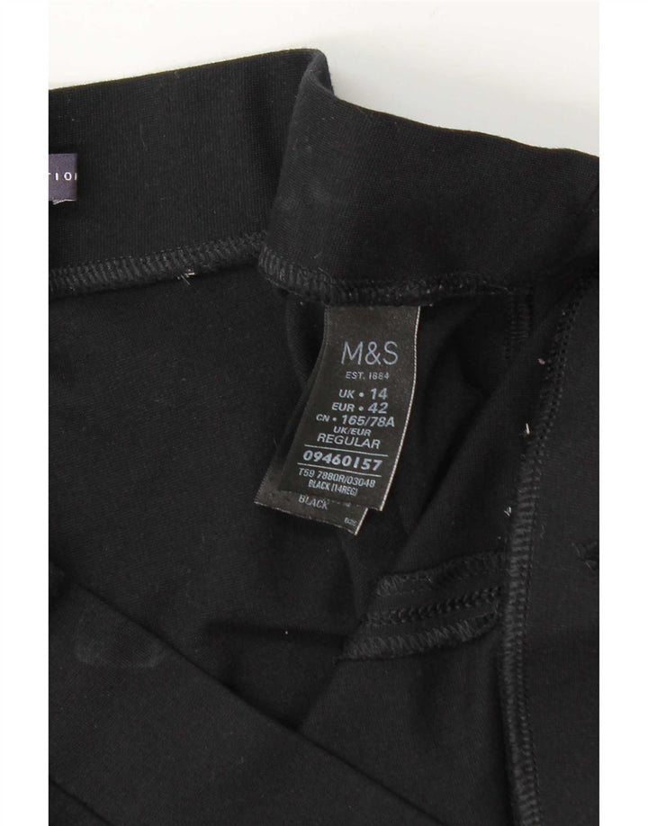 Женские леггинсы Marks & Spencer UK 14, большие, черные, вискоза