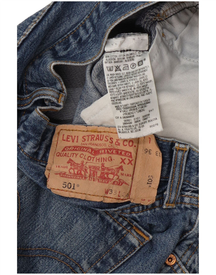 Мужские прямые джинсы Levi's 501 W33 L36 синие, хлопок