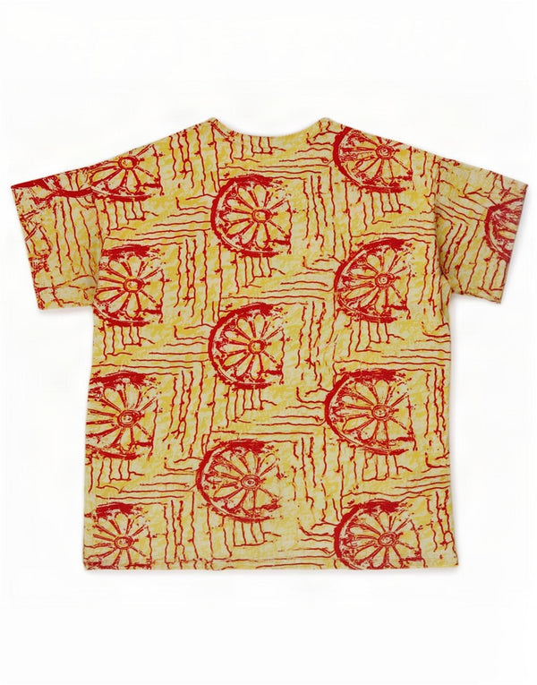 Vintage Womens Blouse Top UK 16 Large Yellow Geometric