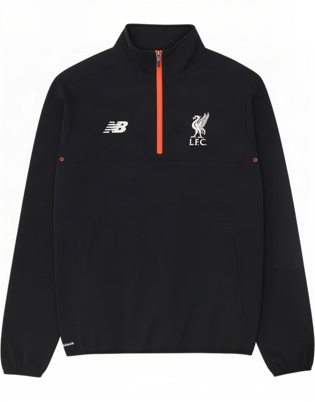 Мужской пуловер с воротником на молнии New Balance Liverpool, большой черный спортивный костюм