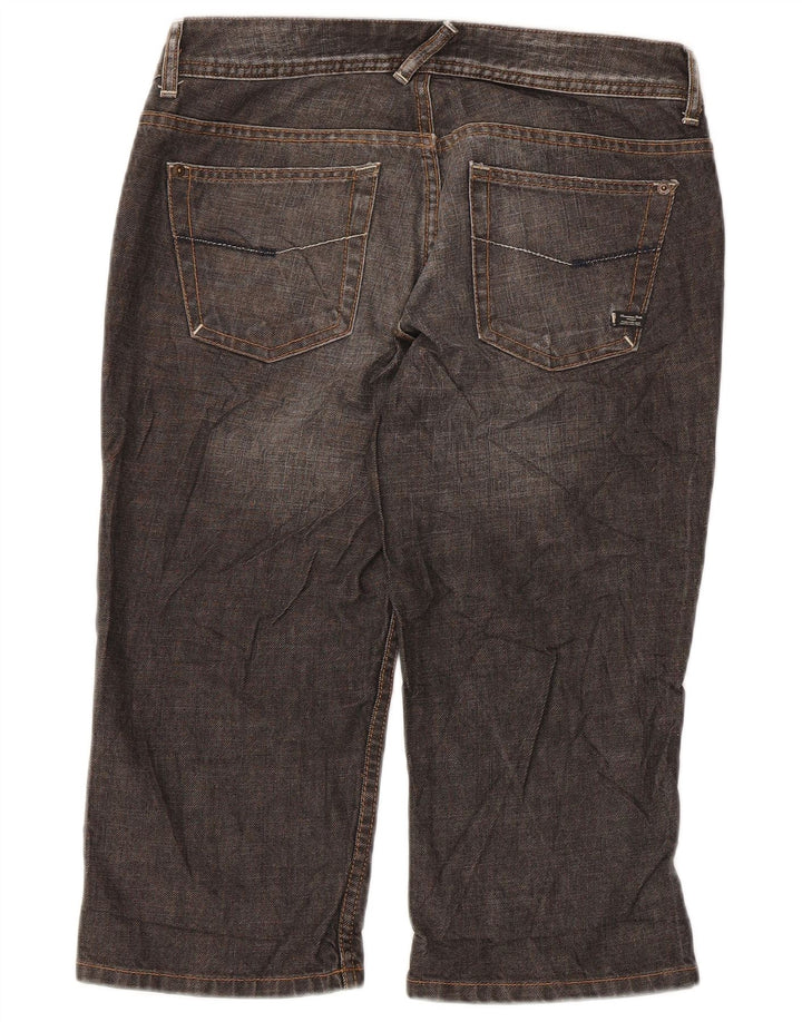 Женские джинсовые шорты-бермуды Massimo Dutti W28, средний серый хлопок