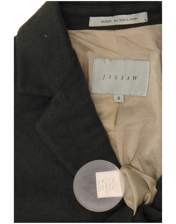 Женское пальто Jigsaw UK 8, маленькое серое, шерстяное