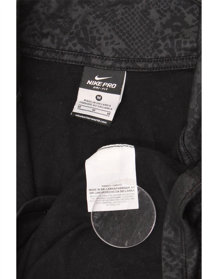 Женский спортивный костюм-пуловер NIKE Dri Fit UK 12, средний черный с животным принтом