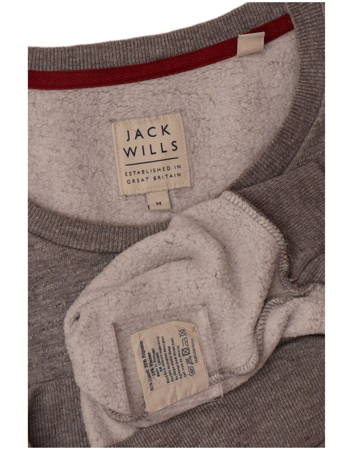 Мужской свитшот JACK WILLS, джемпер среднего серого цвета, хлопок с крапинками