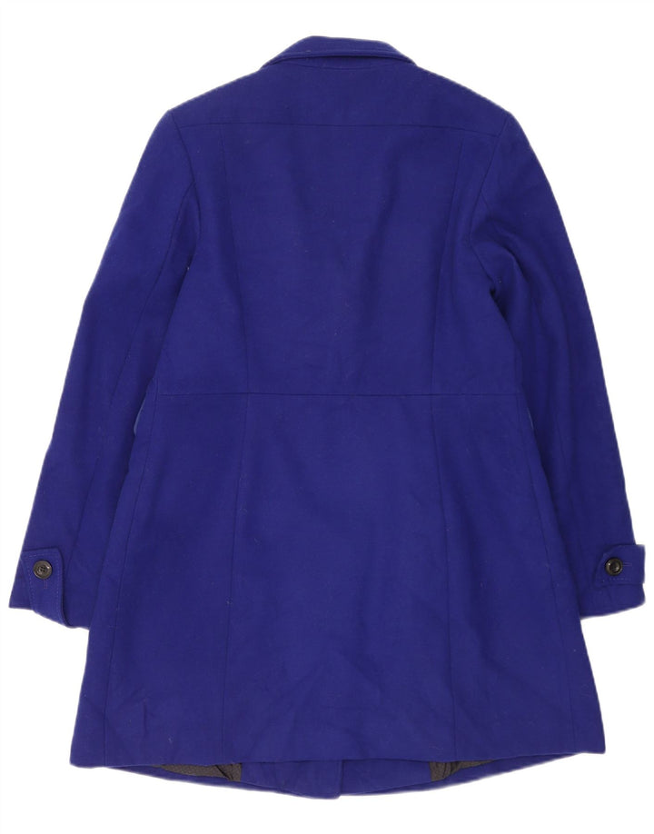 Женское двубортное пальто в стиле милитари Marks & Spencer UK 12, средний синий