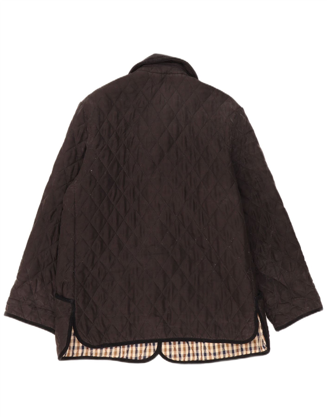 Женская стеганая куртка Aquascutum UK 18 XL, черная шелковая