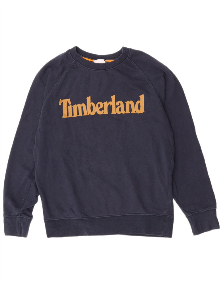 Мужской свитшот Timberland с графикой обычного кроя, маленький, темно-синий