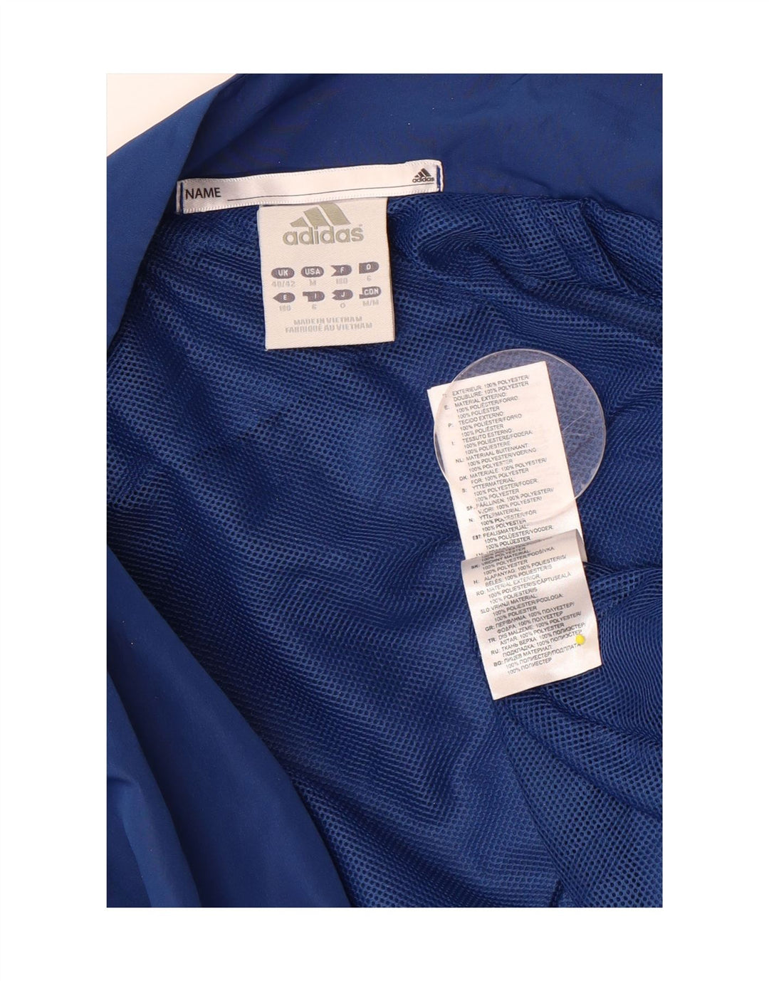 ADIDAS Mens Climalite Tracksuit Top Jacket UK 40/42 Medium Blue Vintage Adidas and Second-Hand Adidas from Messina Hembry 