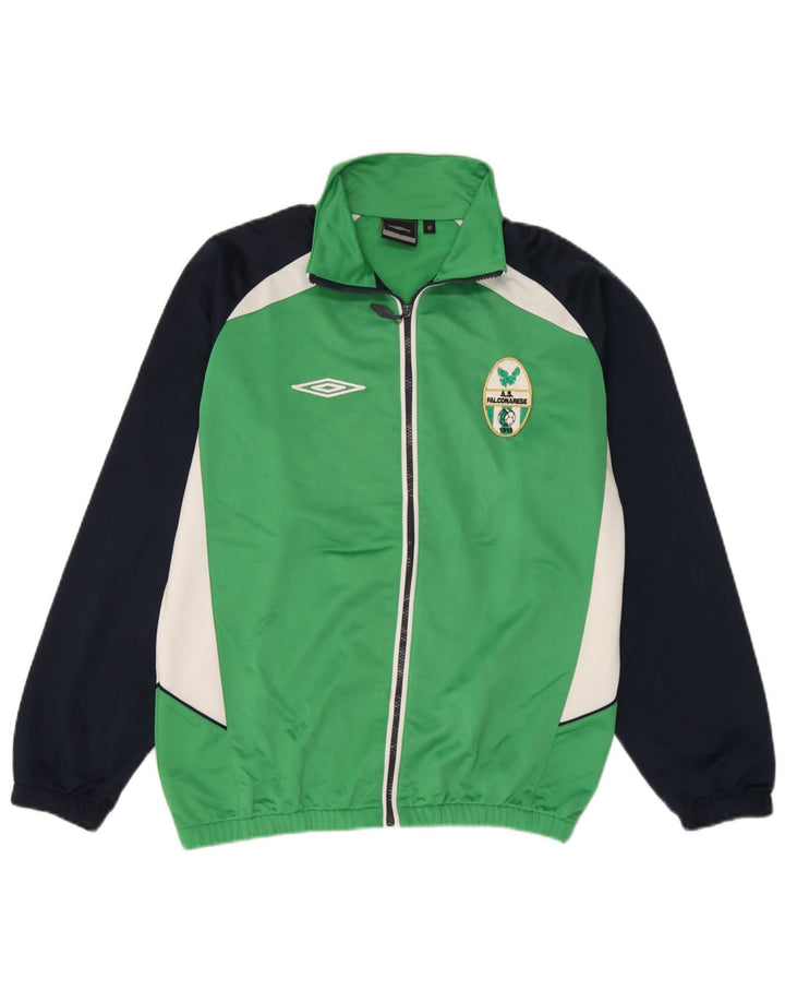Umbro Мужской спортивный костюм с графическим рисунком, верхняя куртка, средний зеленый полиэстер с цветными блоками