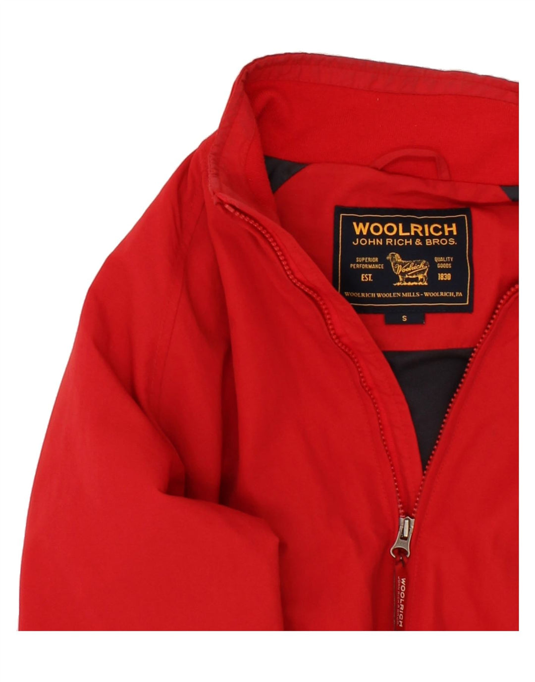 WOOLRICH Mens Bomber Jacket UK 36 Small Red Vintage Woolrich and Second-Hand Woolrich from Messina Hembry 
