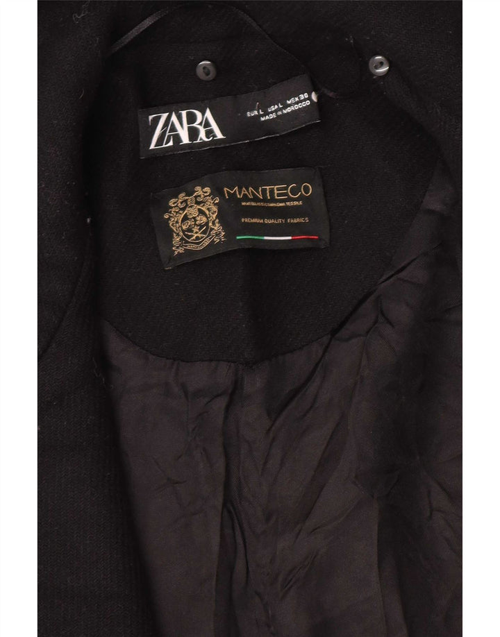 Женское открытое пальто Zara UK 16, большое черное